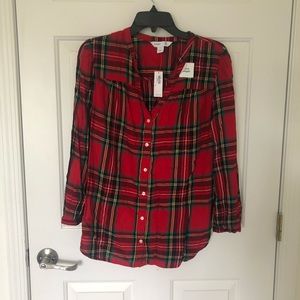 NWT red plaid tunic